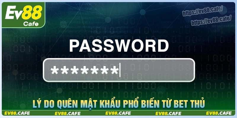 Những lý do quên mật khẩu phổ biến từ bet thủ